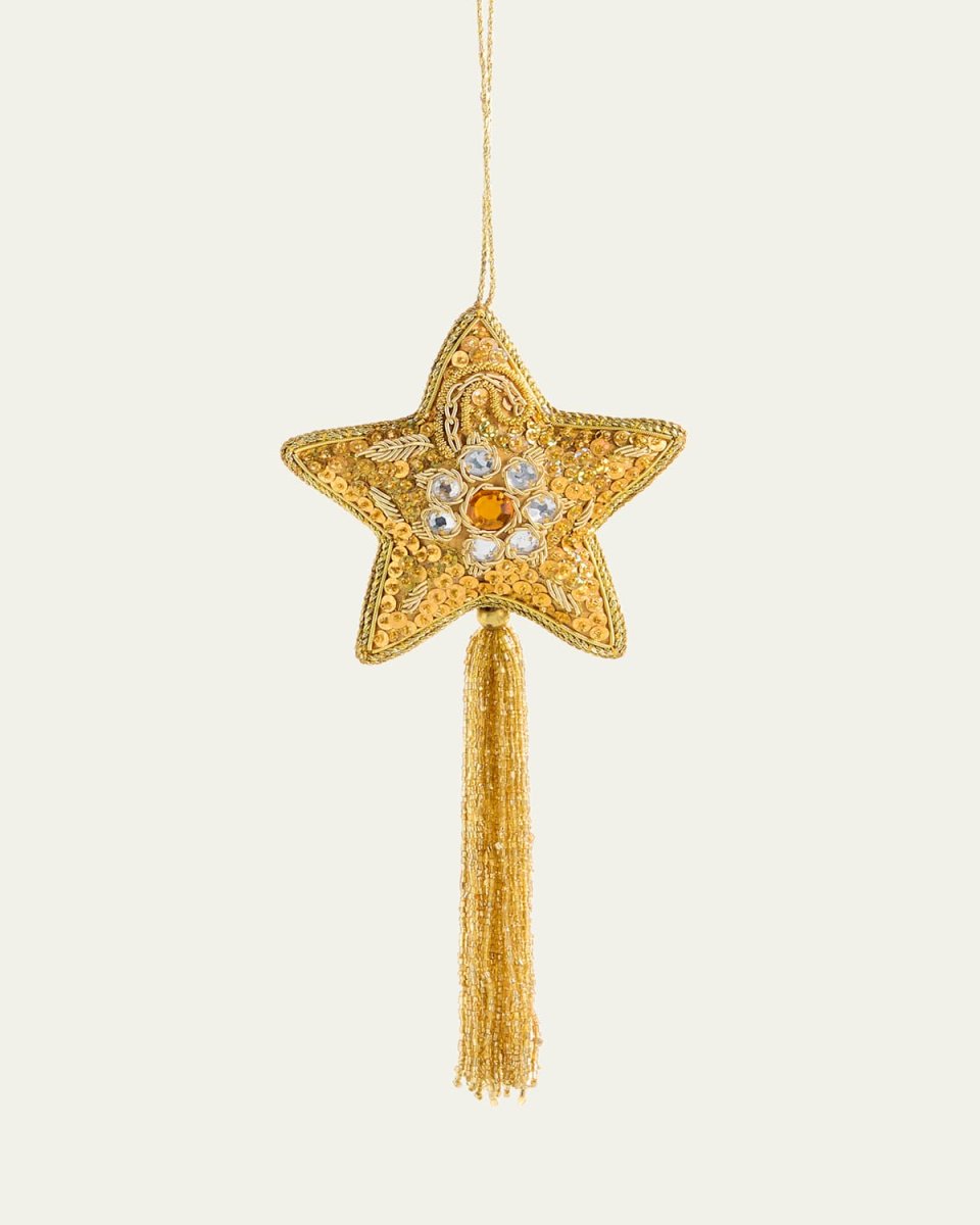 Beaded Tassel Star Christmas Ornament